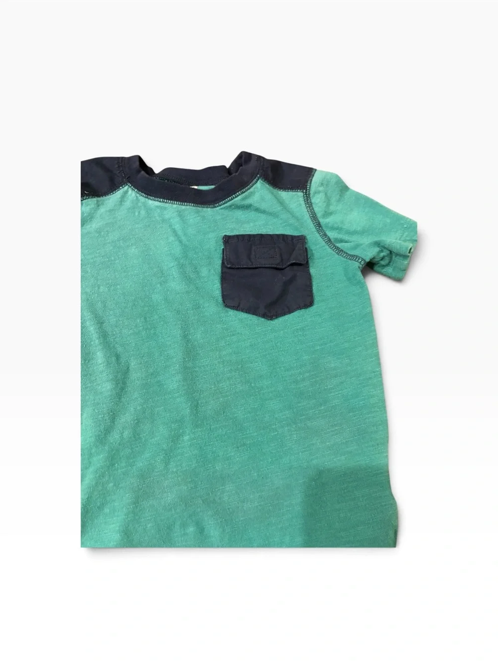 Carter's Teal Short-Sleeve Tee with Navy Pocket Toddler 3T